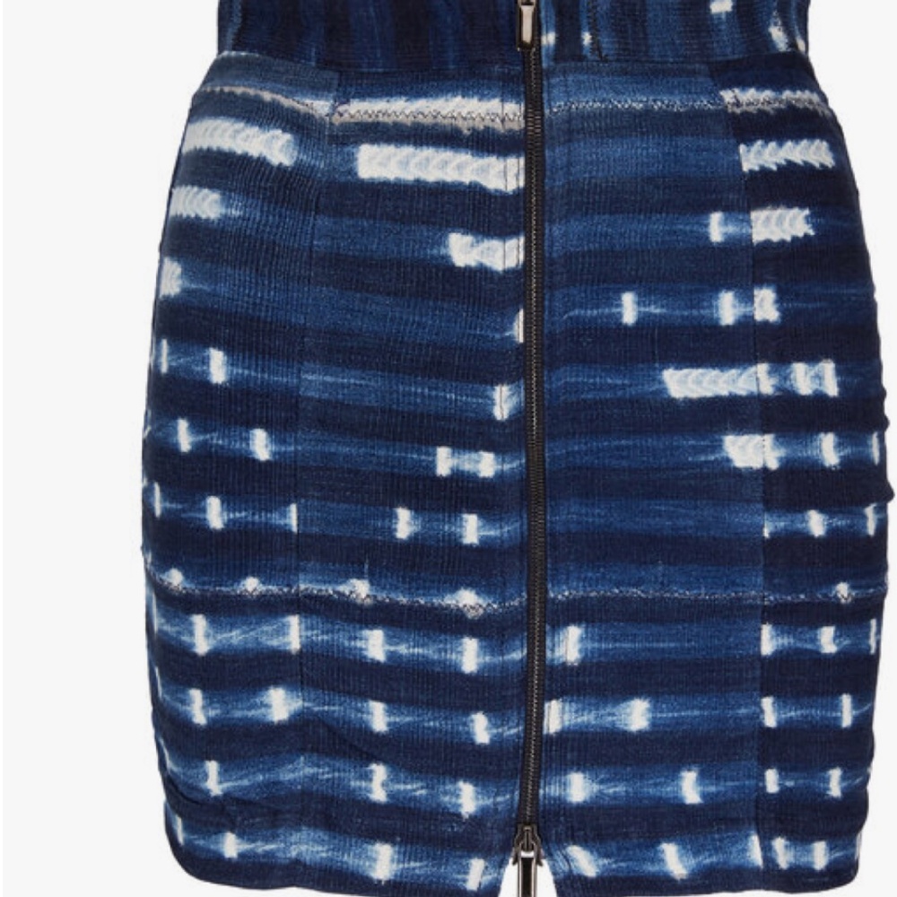 Studio 189 indigo printed mini skirt